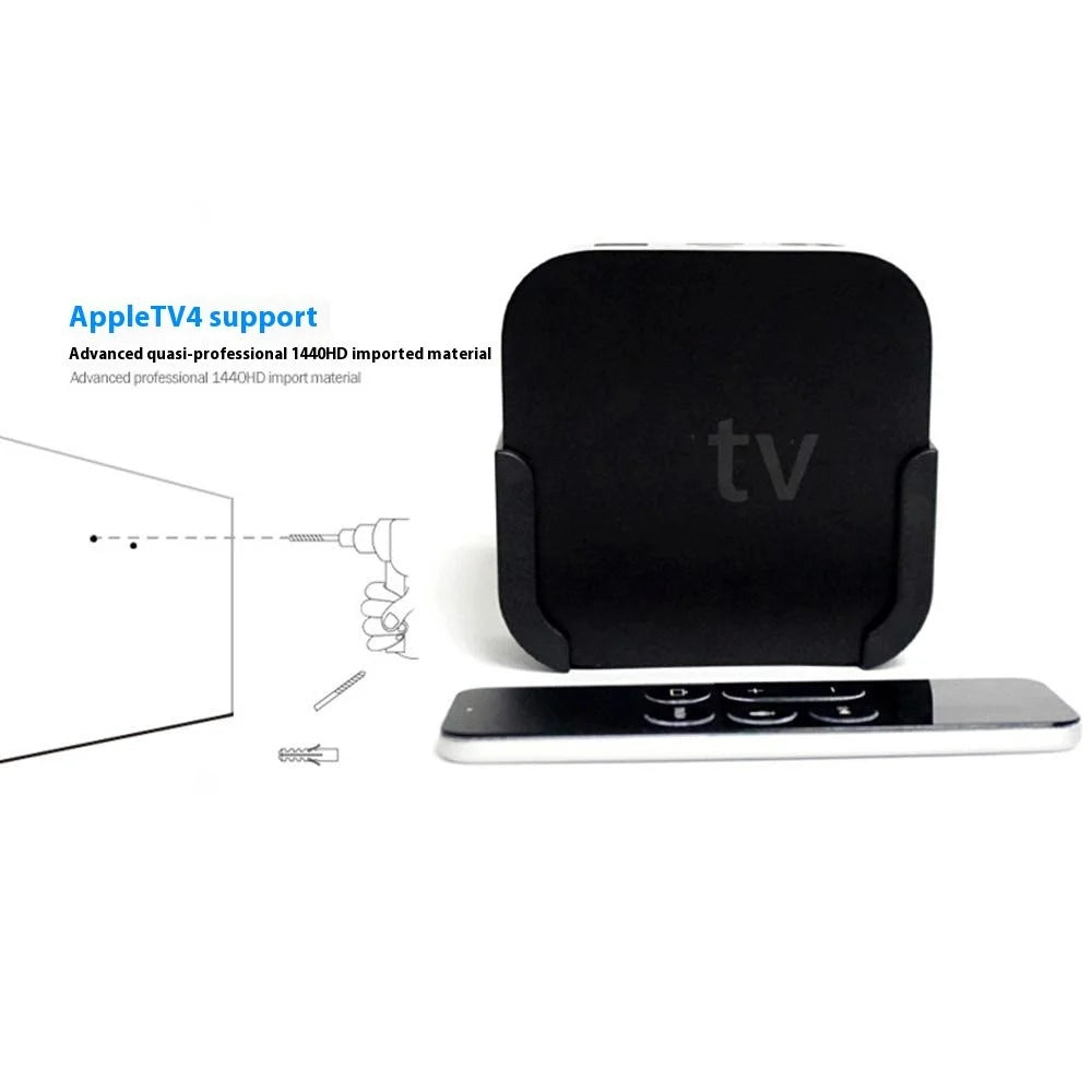 For Apple TV 4 Wall Mount Bracket Plastic Holder Stand - 5