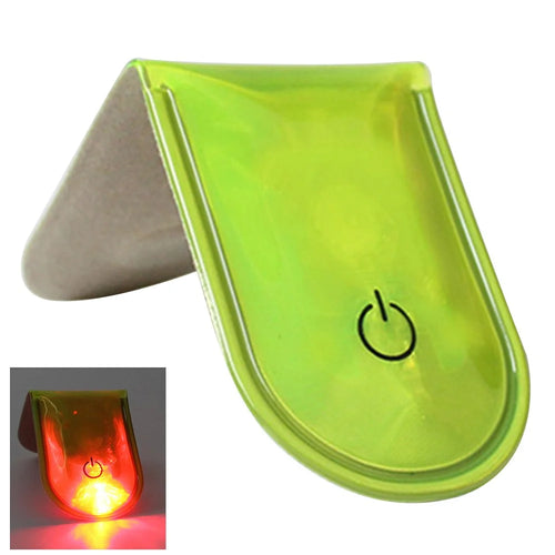 LED Magnetic Clip Lights Safety Warning Flashers for Night Running Camping Outdoor Activities - Fluorescent Green - 1
