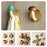 4Pcs Creative Wooden Mushroom Wall Hooks Adhesive Mounting Door Back Storage Hook Coat Hanger - 3
