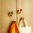 4Pcs Creative Wooden Mushroom Wall Hooks Adhesive Mounting Door Back Storage Hook Coat Hanger - 5