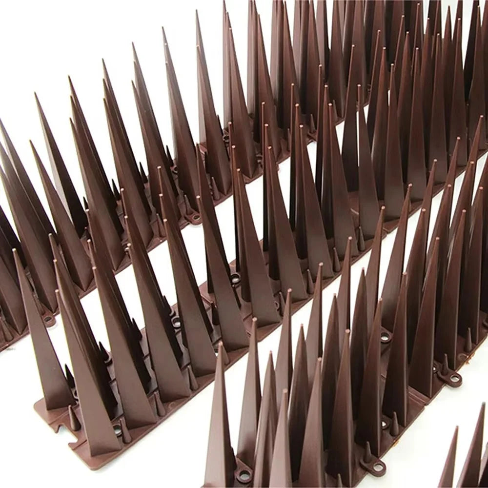 10Pcs Garden Anti-Climbing Spikes Birds Cats Repellent Wall Fence Protection Device - Brick Red - 7