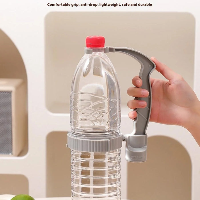 Beverage Bottle Pourer Handle Precision Flow Control Anti Spill Handle with Built-In Bottle Opener - Grey - 3