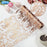 4Pcs 28x45cm Table Runner Gold Foil Design Holiday Party Wedding Decoration Polyester Table Flag - Rose Gold - 1