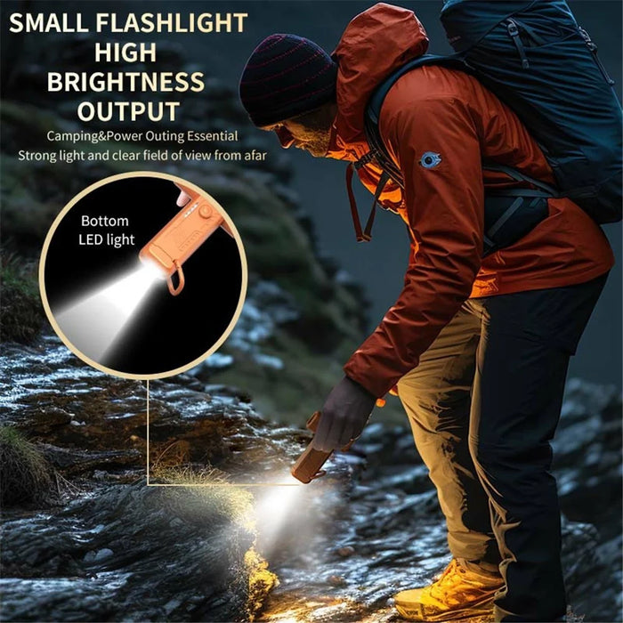 Portable Turbine Fan Outdoor Camping Light High Speed Handheld Fan Dust Blower (CE Certificated) - Orange - 5