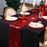 6Pcs Hot Stamping Mesh Placemats Round Table Mats Wedding Holiday Banquet Decoration - Red - 4