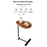Waterdrop Shape Side Table Mini Coffee Table Bedside Sofa End Table Storage Rack - Walnut - 2