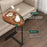 Waterdrop Shape Side Table Mini Coffee Table Bedside Sofa End Table Storage Rack - Walnut - 3