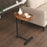 Waterdrop Shape Side Table Mini Coffee Table Bedside Sofa End Table Storage Rack - Walnut - 4