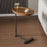 Waterdrop Shape Side Table Mini Coffee Table Bedside Sofa End Table Storage Rack - Walnut - 5