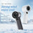 100-Speed Stepless Handheld Fan LED Display Portable Wind Blower Adjustable Cooling Fan - White - 2