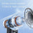 100-Speed Stepless Handheld Fan LED Display Portable Wind Blower Adjustable Cooling Fan - White - 3