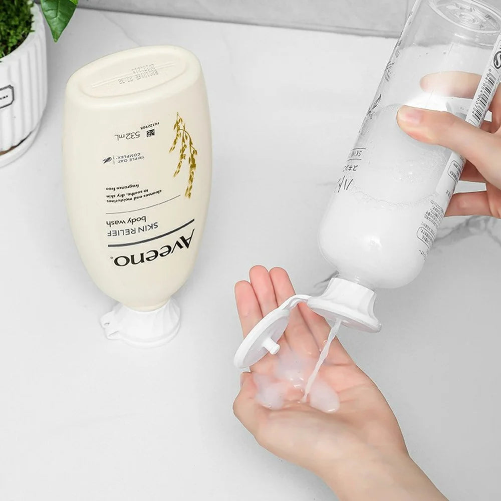6Pcs Inverted Bottle Caps TPE Anti-Leak Dispenser Lids for Shampoo Conditioner Body Wash Kitchen Sauce Bottles - Yellow - 7
