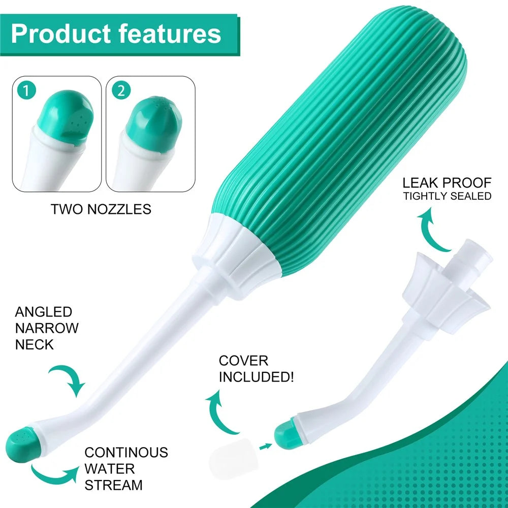 Portable Feminine Hygiene Cleaner Sprayer 500ML Handheld Personal Cleansing Device For Women  /  Baby Bottom Wash - Green - 4