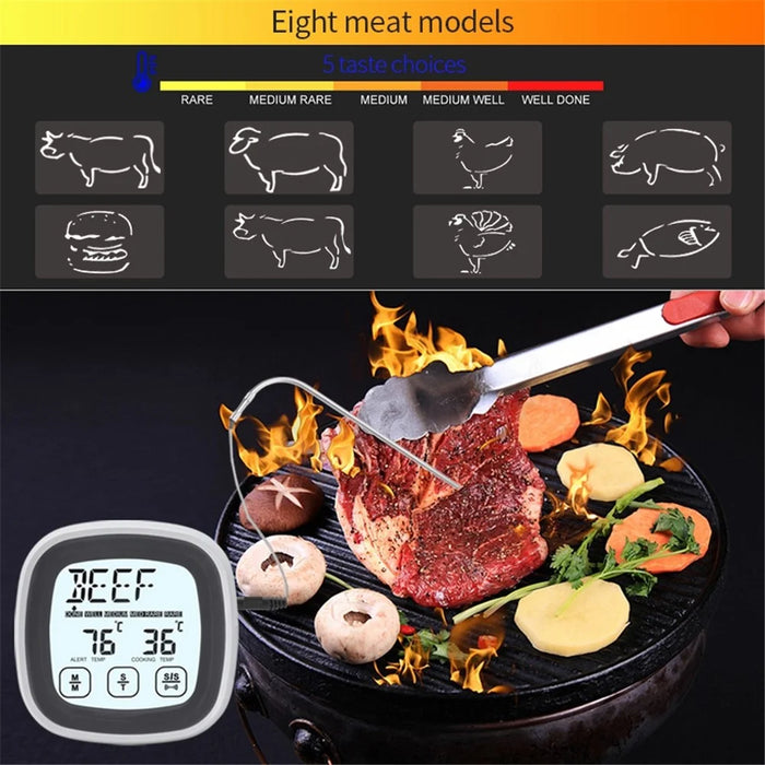 TS-BN53 Wireless Touch Screen Kitchen BBQ Thermometer Electronic Food Meat Temperature Measurement Tool (BPA Free, FDA Certificated) - 2
