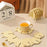 Sheep Shaped Wooden Coaster Heat Resistant Mat Creative Table Decor Bamboo Craft Ornament For Home Dining - 3