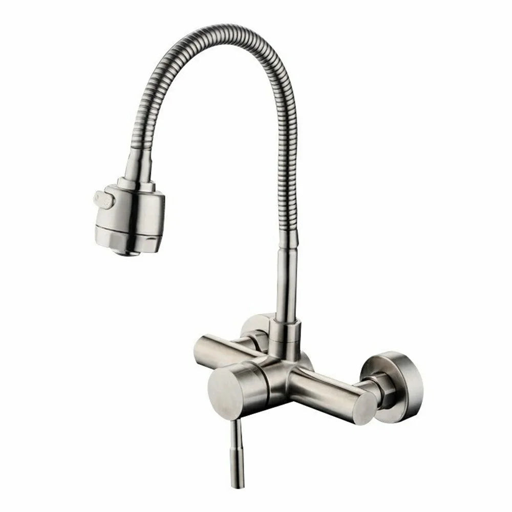 SK8207-1 304 Stainless Steel Kitchen Sink Faucet Pull Down Hot and Cold Water Mixer 2 Modes Tap - 1