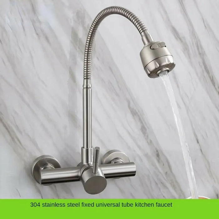 SK8207-1 304 Stainless Steel Kitchen Sink Faucet Pull Down Hot and Cold Water Mixer 2 Modes Tap - 2