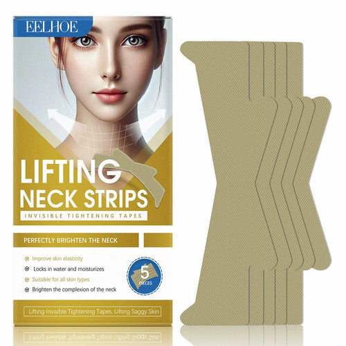 EELHOE EE-A06-0337-01 5Pcs Neck Firming Patches Anti Wrinkle Moisturizing Lifting Neck Care Stickers - 1