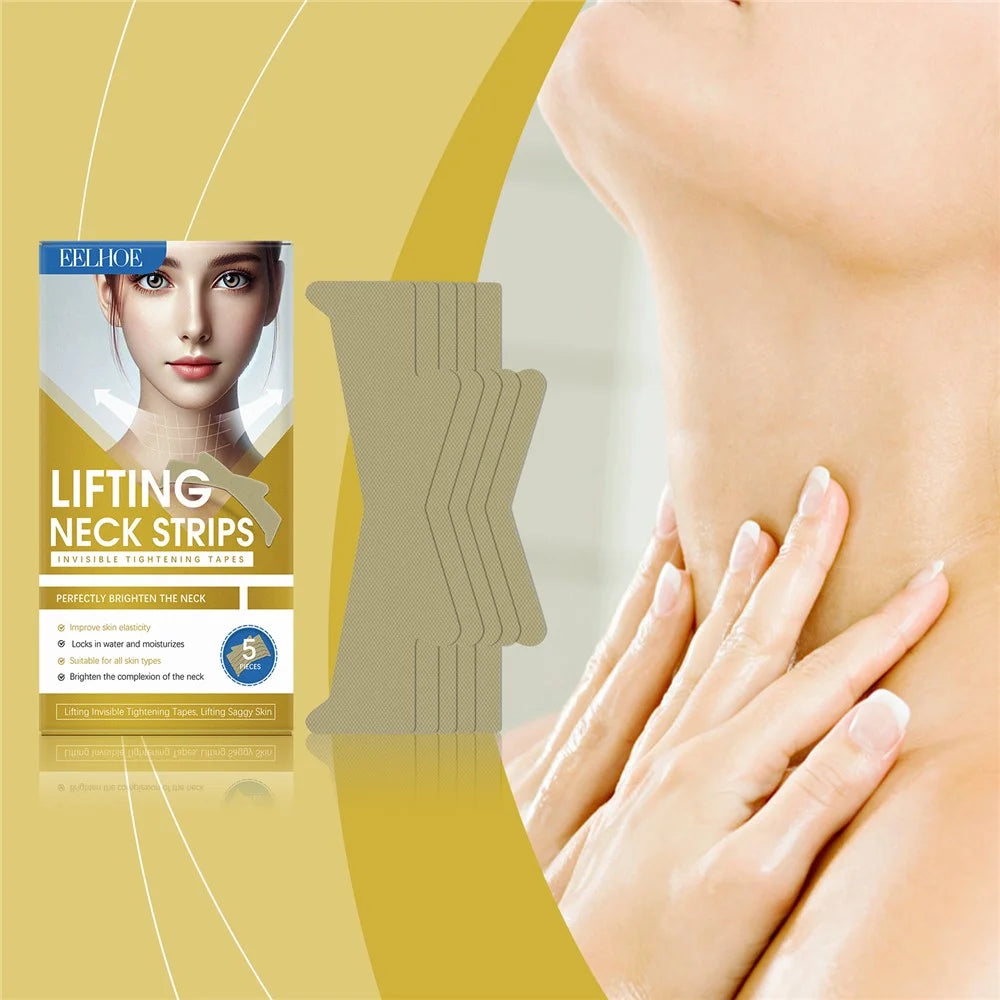 EELHOE EE-A06-0337-01 5Pcs Neck Firming Patches Anti Wrinkle Moisturizing Lifting Neck Care Stickers - 3