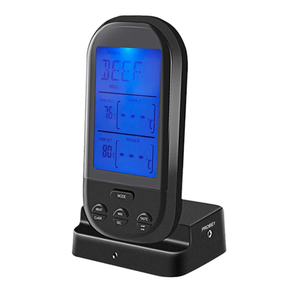 TS-K32 Bidirectional Probe Multifunctional Wireless BBQ Thermometer Food Oven Temperature Measurement Tool (BPA Free, FDA Certificated) - Black - 2