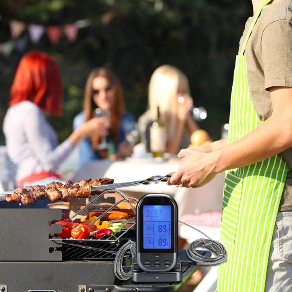 TS-K32 Bidirectional Probe Multifunctional Wireless BBQ Thermometer Food Oven Temperature Measurement Tool (BPA Free, FDA Certificated) - Black - 6