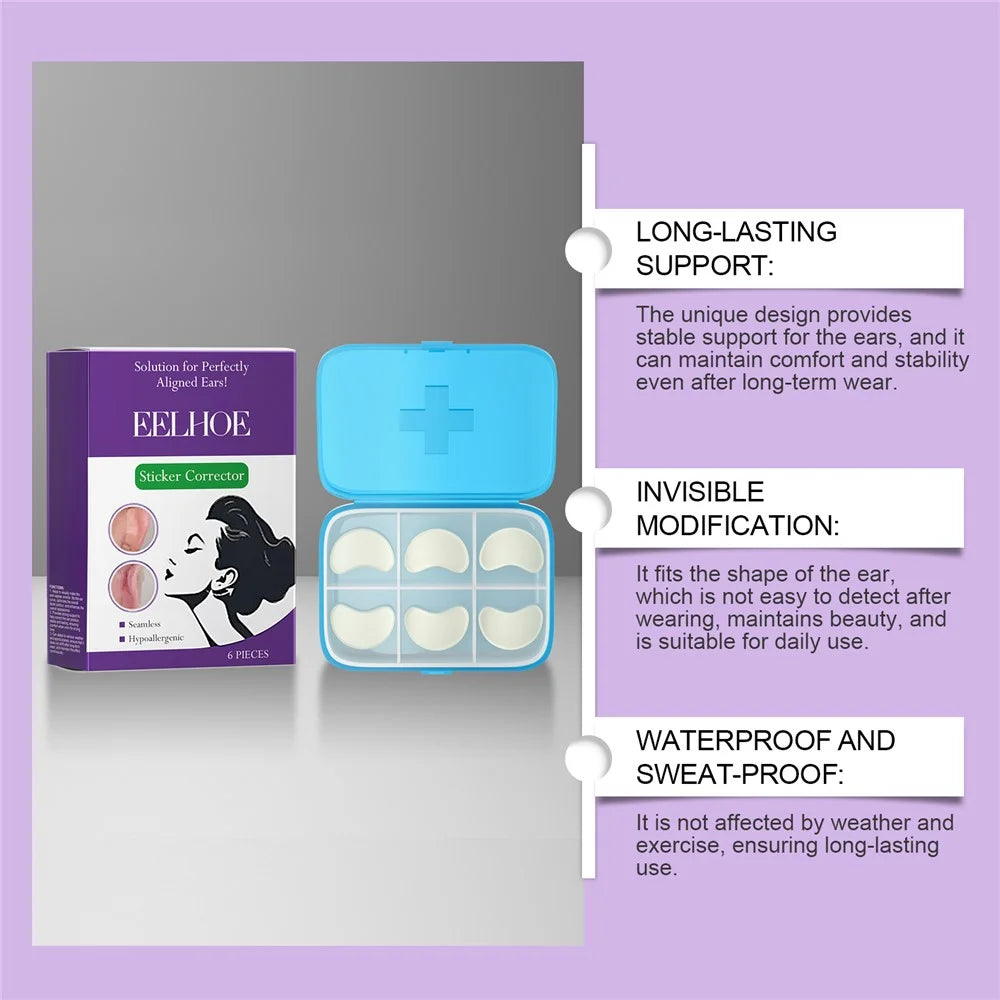 EELHOE EE-K01-0002-01 6Pcs Invisible Ear Shaping Tape Ear Support Stickers Breathable Ear Contour Enhancer - 7