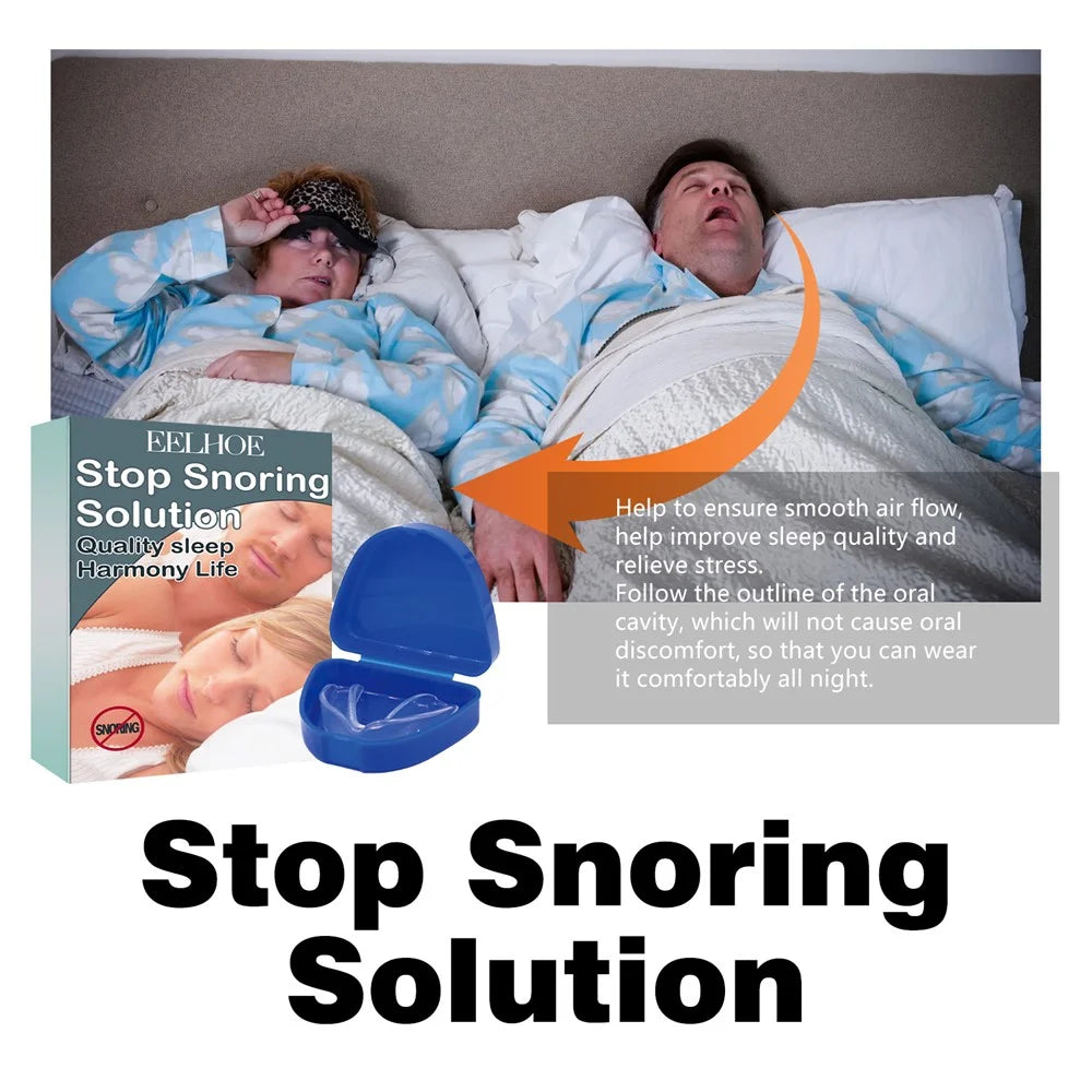 EELHOE EEB09-A001-1-MX1 Anti Snoring Mouthpiece Sleeping Apnea Guard Stop Bruxism Teeth Guard - 5