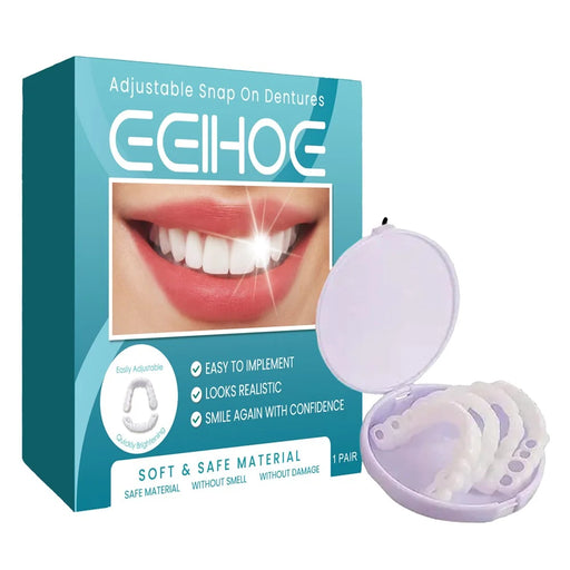 EELHOE EEA07-A022-1-GN 1 Pair Adjustable Snap On Dentures Temporary Fake Teeth Orthodontic Dental Veneer - 1