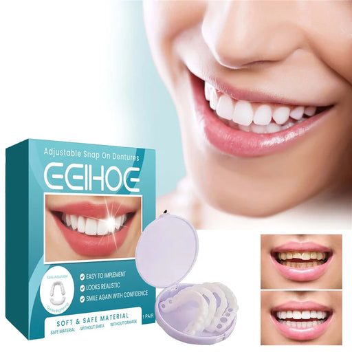 EELHOE EEA07-A022-1-GN 1 Pair Adjustable Snap On Dentures Temporary Fake Teeth Orthodontic Dental Veneer - 2