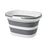 Folding Bucket 16L Portable Storage Container Dual Handle for Home / Outdoor / Car Use - Grey - 1
