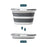 Folding Bucket 28L Portable Storage Container Dual Handle for Home / Outdoor / Car Use - Grey - 3