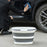 Folding Bucket 28L Portable Storage Container Dual Handle for Home / Outdoor / Car Use - Grey - 6