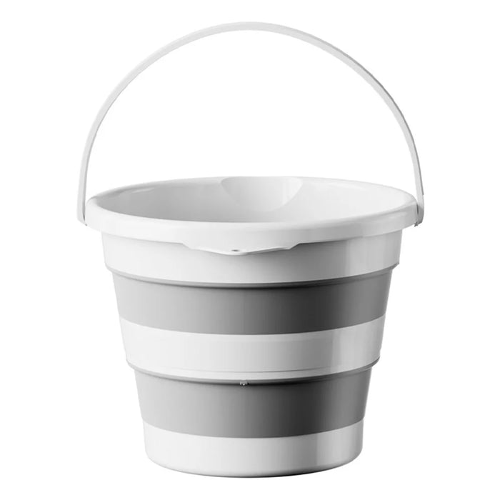 Foldable Water Bucket 6.5L Multi-Function Portable Collapsible Container for Home / Outdoor Use - Dark Grey - 1
