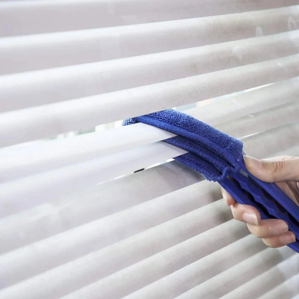 Venetian Blind Blade Cleaner Brush Window Conditioner Duster Air Conditioner Vent Outlet Cleaning Tool - Blue - 5