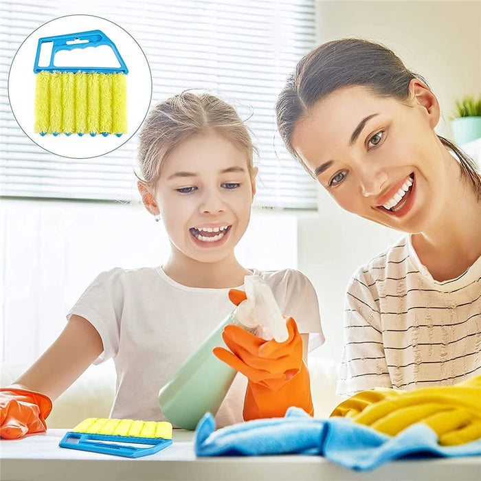Detachable Venetian Blind Cleaner Brush Air Conditioner Vent Duster Washable Window Blinds Cleaning Tool - Orange - 3