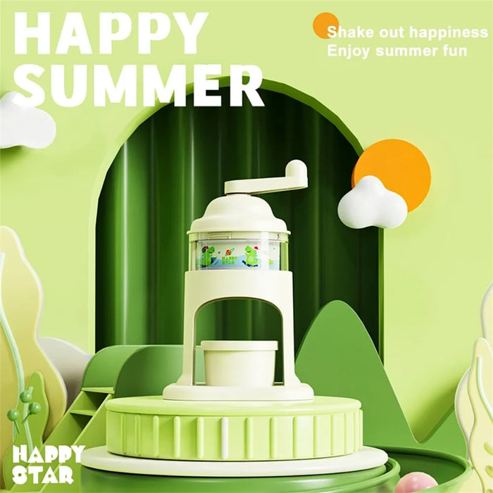 Home Manual Ice Shaver Machine Kids Cartoon Design Ice Crusher Hand Crank Snow Cone Maker (BPA Free, No FDA) - 2