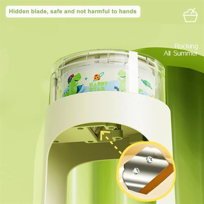Home Manual Ice Shaver Machine Kids Cartoon Design Ice Crusher Hand Crank Snow Cone Maker (BPA Free, No FDA) - 4