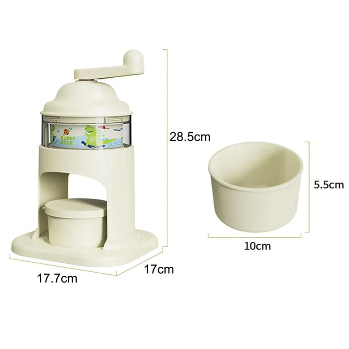 Home Manual Ice Shaver Machine Kids Cartoon Design Ice Crusher Hand Crank Snow Cone Maker (BPA Free, No FDA) - 7