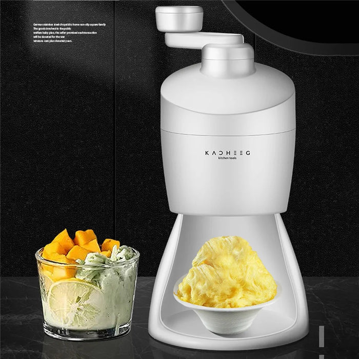 Manual Ice Shaver Machine Home Hand Crank Snow Cone Maker Shaved Ice Crusher (BPA Free, No FDA) - 2