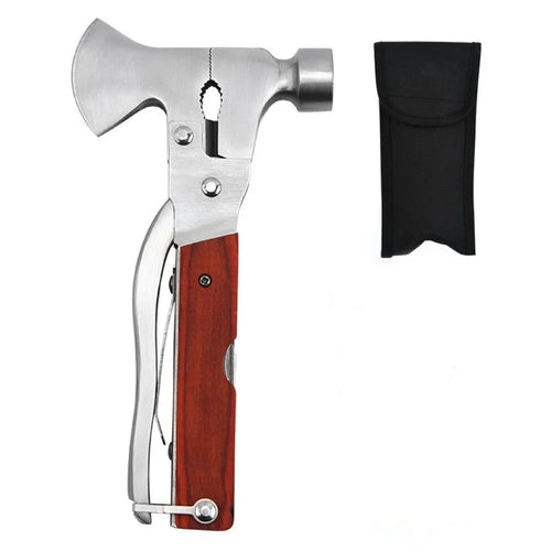 16 in 1 Multifunctional Stainless Steel Axe Hammer Outdoor Emergency Safety Tool Saw Blade - 1