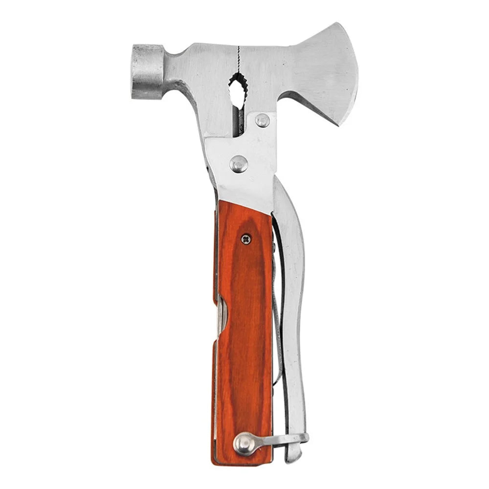16 in 1 Multifunctional Stainless Steel Axe Hammer Outdoor Emergency Safety Tool Saw Blade - 3