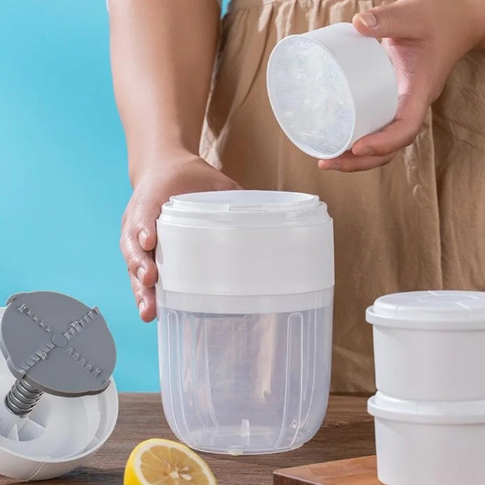 ABS Manual Ice Shaver Machine Portable Hand Crank Ice Crusher Snow Cone Maker (BPA Free, No FDA) - 7