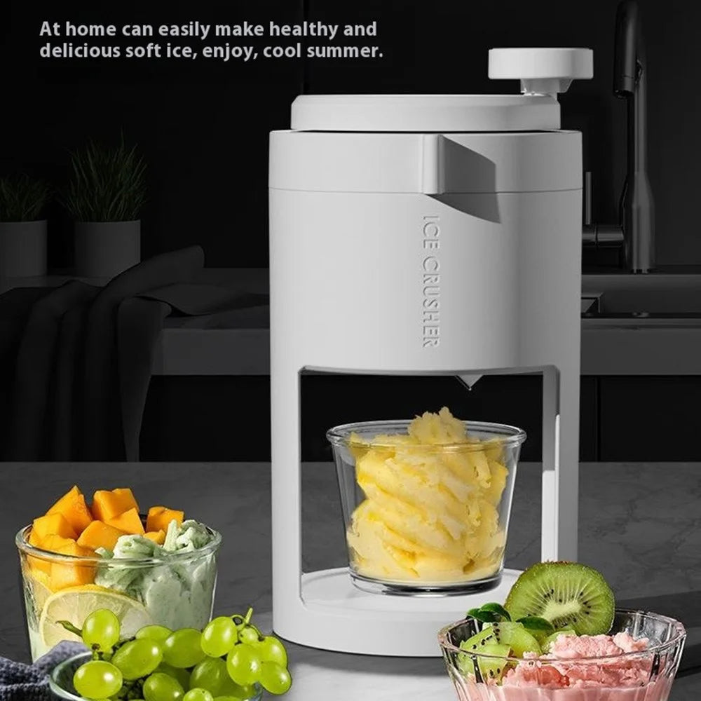 Hand Crank Ice Shaver Machine ABS Manual Snow Cone Shaved Ice Maker (BPA Free, No FDA) - 4
