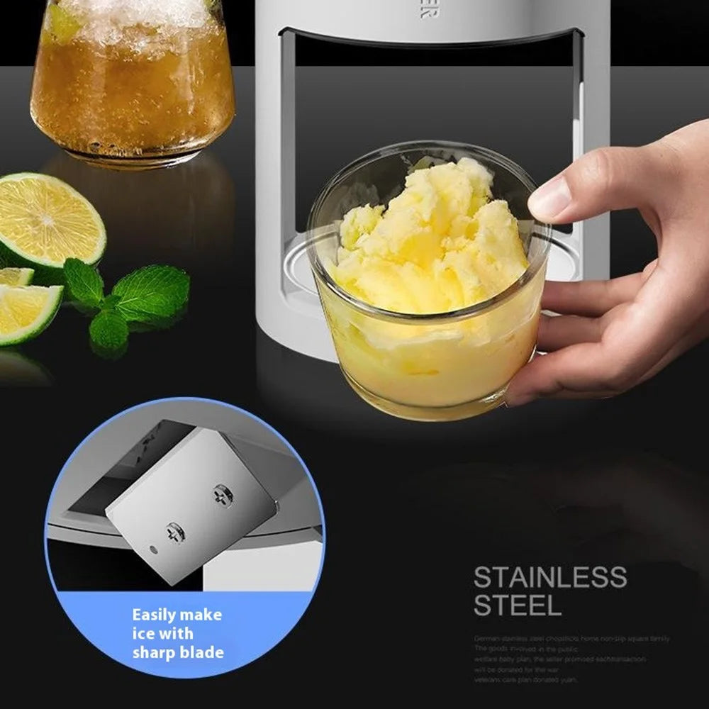 Hand Crank Ice Shaver Machine ABS Manual Snow Cone Shaved Ice Maker (BPA Free, No FDA) - 5