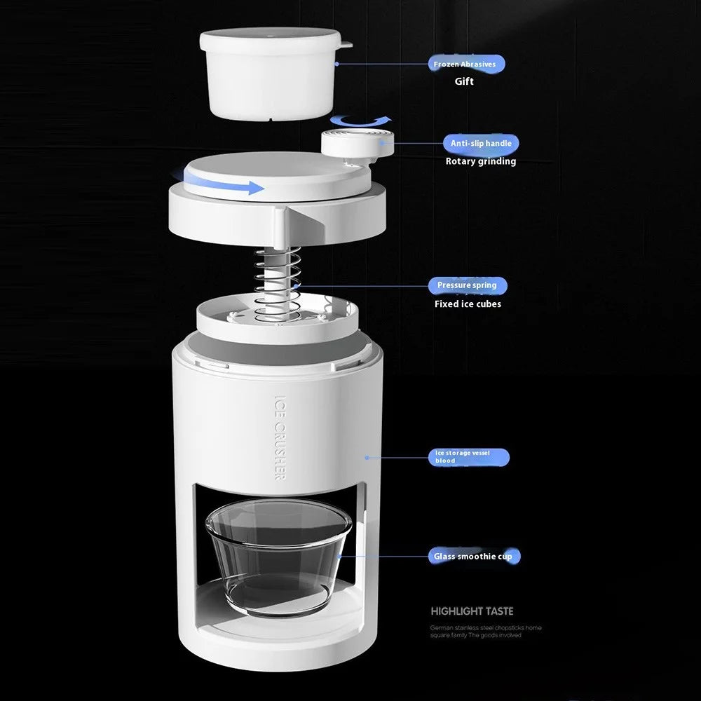 Hand Crank Ice Shaver Machine ABS Manual Snow Cone Shaved Ice Maker (BPA Free, No FDA) - 6