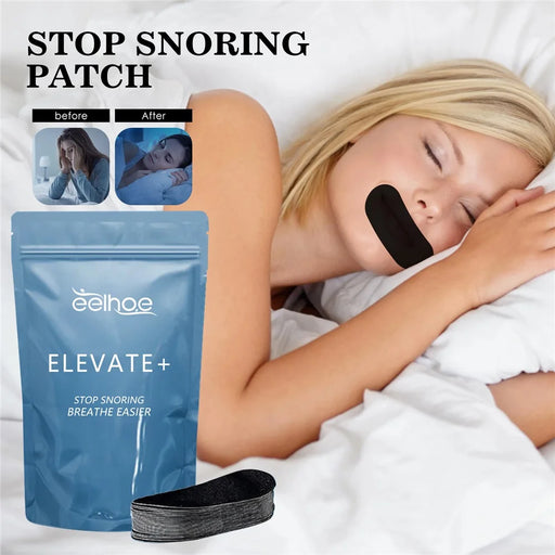 EELHOE EEA06-A037-30-BU1 30Pcs Anti Snoring Strips Mouth Tape for Nose Breathing Sleep Aid Snore Reduction - 2