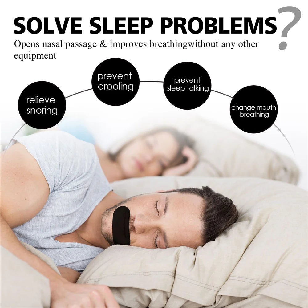 EELHOE EEA06-A037-30-BU1 30Pcs Anti Snoring Strips Mouth Tape for Nose Breathing Sleep Aid Snore Reduction - 6