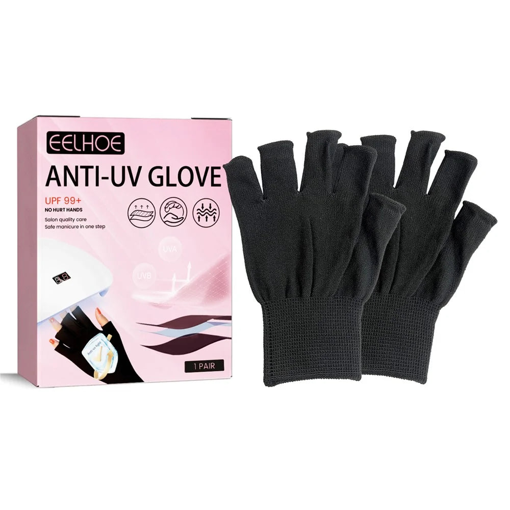 EELHOE EEA08-A129-2-PK1 Anti Darkening UV Nail Art Gloves Protective Hand Shields for Manicure Lamps - 1