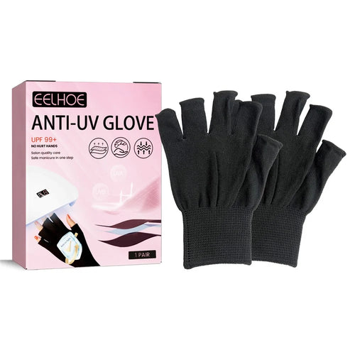 EELHOE EEA08-A129-2-PK1 Anti Darkening UV Nail Art Gloves Protective Hand Shields for Manicure Lamps - 1