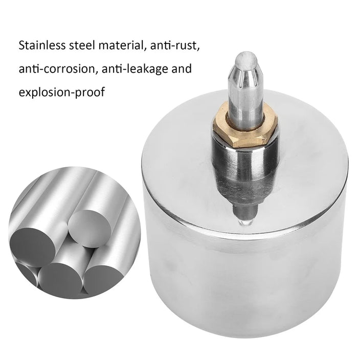 Stainless Steel Alcohol Lamp 200ml Sealed Leakproof Anti-Explosion Laboratory Burner - 6